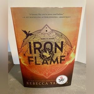 Iron Flame Rebecca Yarros Sprayed Edges Black First Edition Fourth Wing Book 2